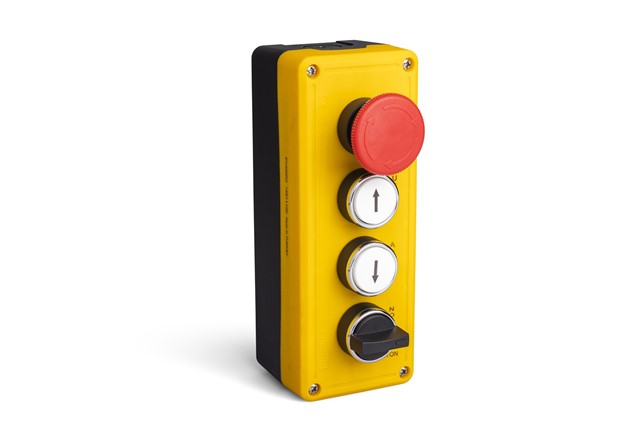 PY Series Plastic 4 Holes MB200E + MB102S20 + 2*MB102DBOD Yellow-Black Control Box